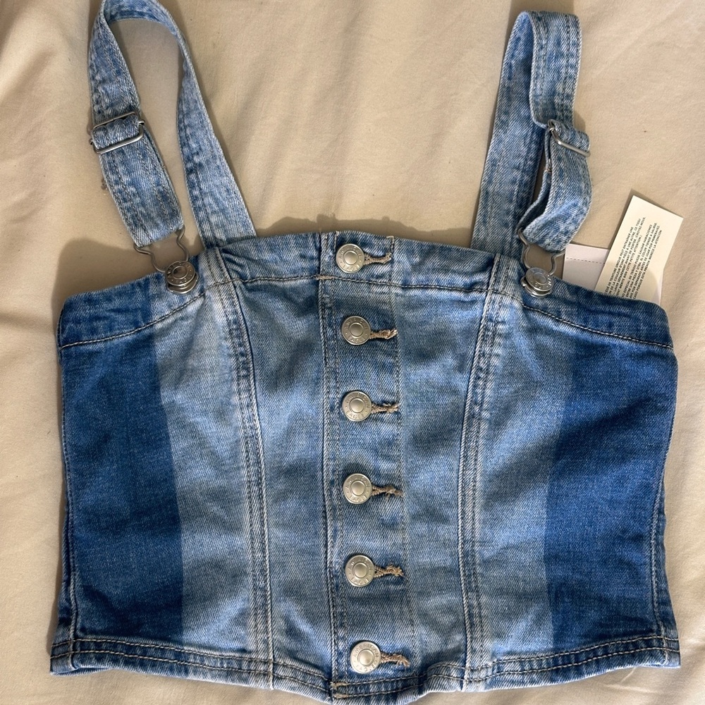 Jean corset with adjustable straps